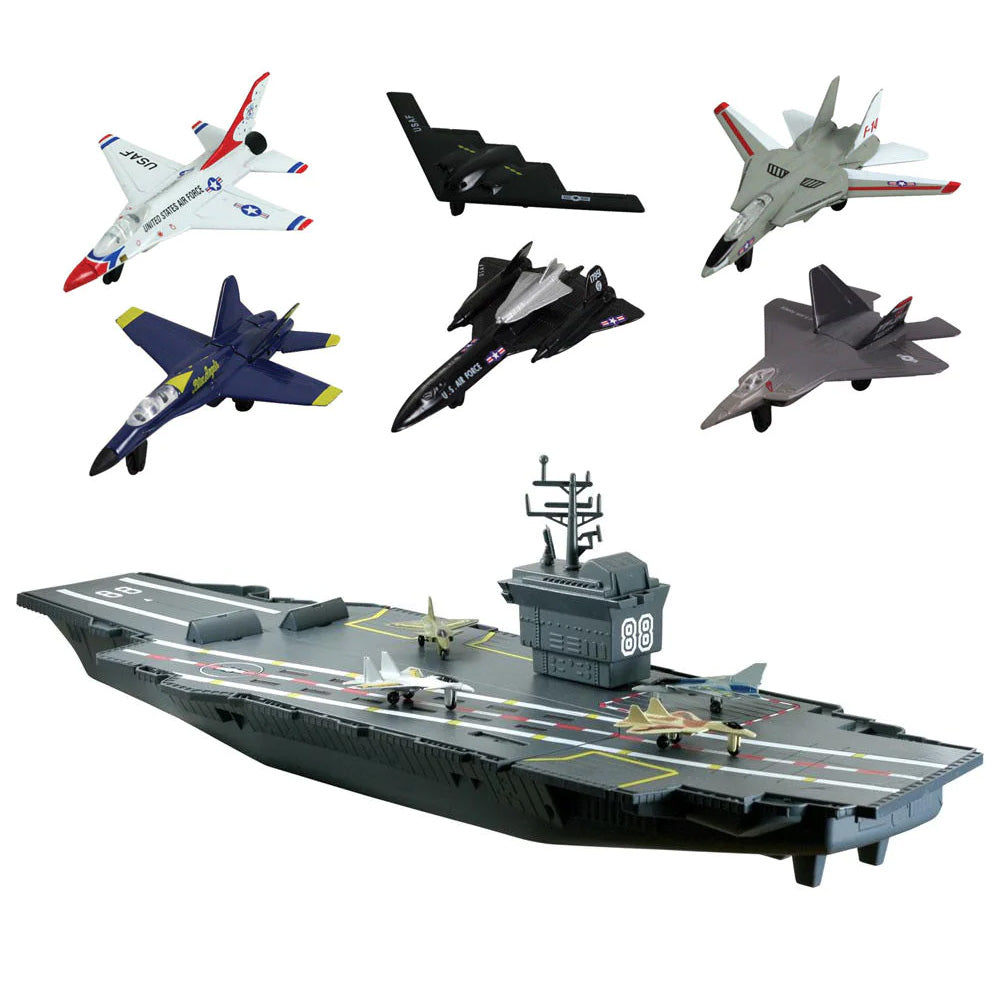 Giant 31 inch Aircraft Carrier with 6 Modern Planes
