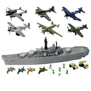 Giant 27 inch Battleship with 6 World War II Planes